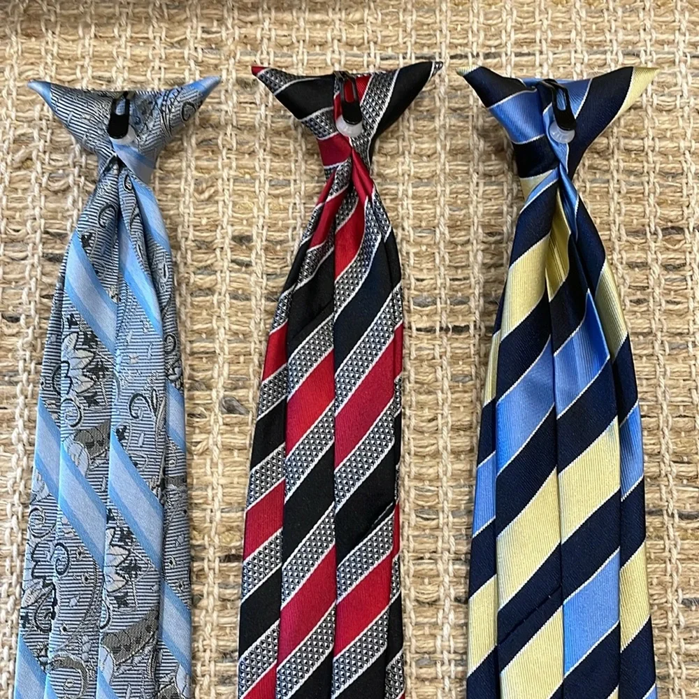 Bundle of 3 Kids Size Clip on Ties
